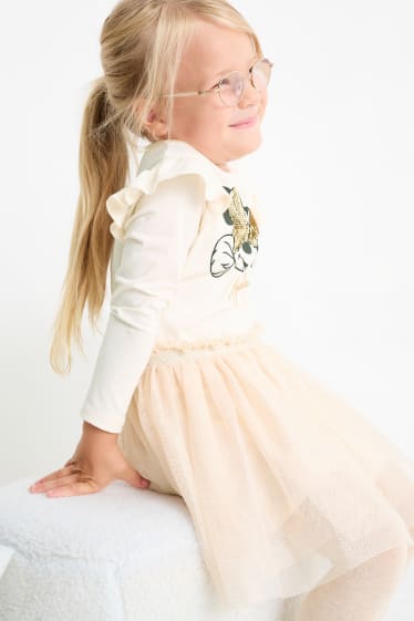 Kinderen: meisjes - Minnie Mouse - jurk - crèmekleurig