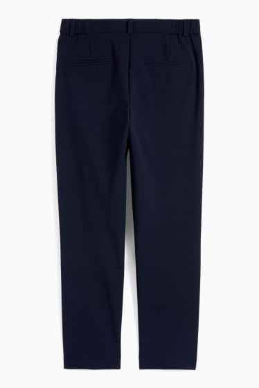 Femei - Pantaloni office - talie medie - slim fit - albastru închis
