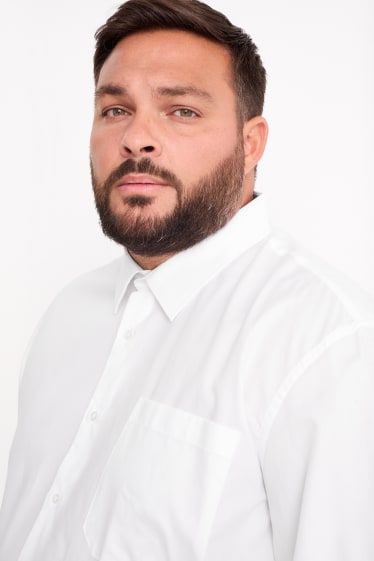 Bărbați - Cămașă - regular fit - guler Kent - ușor de călcat - alb-crem