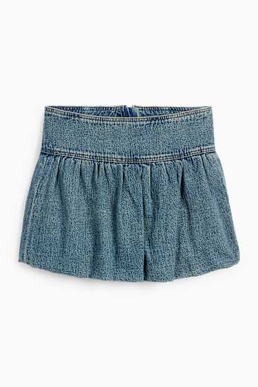 Femei - Fustă mini din denim - denim-albastru