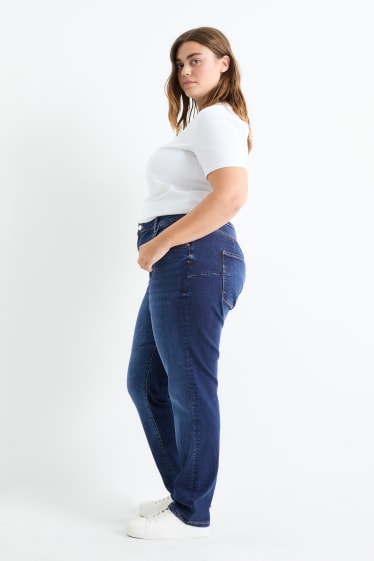 Femei - Slim jeans - talie medie - jeans modelatori - Flex - LYCRA® - denim-albastru închis