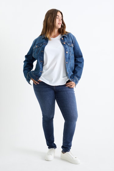 Femei - Skinny jeans - talie medie - jeans modelatori - Flex - LYCRA® - denim-albastru