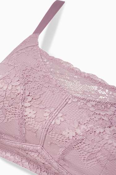 Femei - Sutien post-mastectomie fără armătură - violet deschis