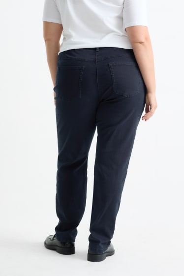 Femei - Slim jeans - talie medie  - albastru închis