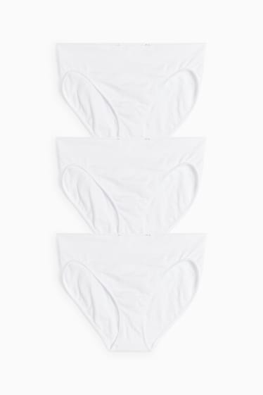 Damen - Multipack 3er - Slip - seamless  - weiß