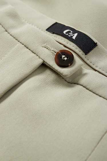Femei - Pantaloni de stofă - talie înaltă - tapered fit - verde deschis