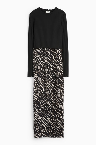 Femei - Rochie pentru alăptare - aspect 2 în 1 - negru