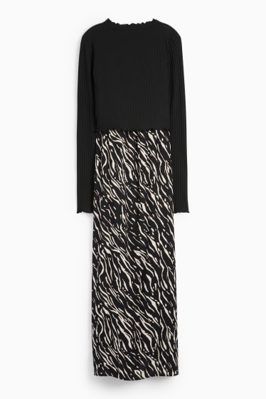 Femei - Rochie pentru alăptare - aspect 2 în 1 - negru