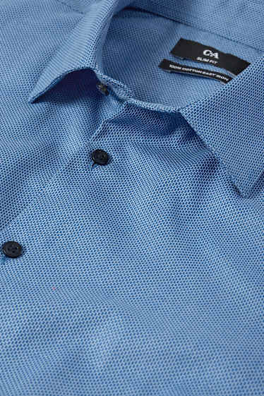 Bărbați - Cămașă office - slim fit - guler Kent - ușor de călcat - cu model - albastru