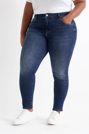 Femei - Skinny jeans - talie medie - jeans modelatori - LYCRA® - denim-albastru