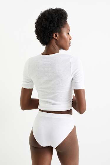 Damen - Multipack 3er - Slip - seamless  - weiß