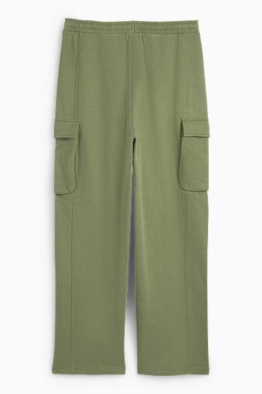 Bărbați - Pantaloni de trening cargo - verde