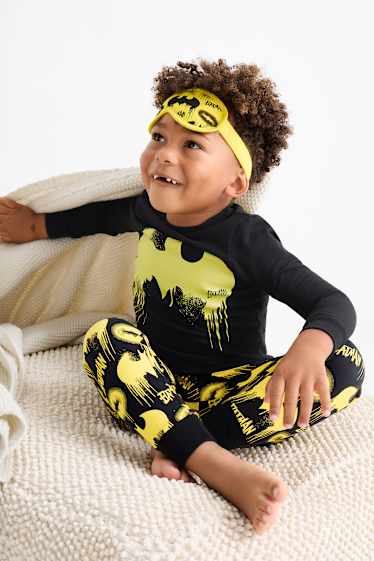 Kinderen: jongens - Batman - set - pyjama en slaapmasker - 3-delig - zwart
