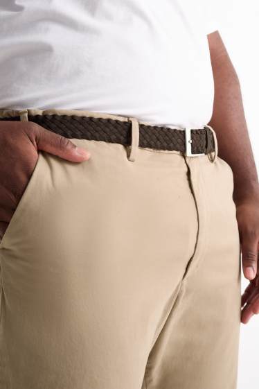 Bărbați - Chino cu curea - regular fit - bej