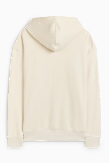 Heren - Hoodie - crème wit