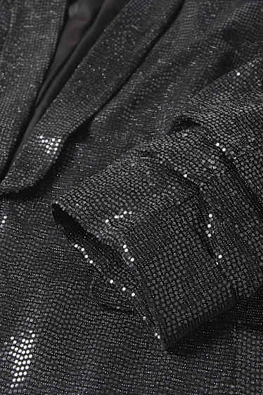 Femei - Blazer - relaxed fit - aspect lucios - gri închis