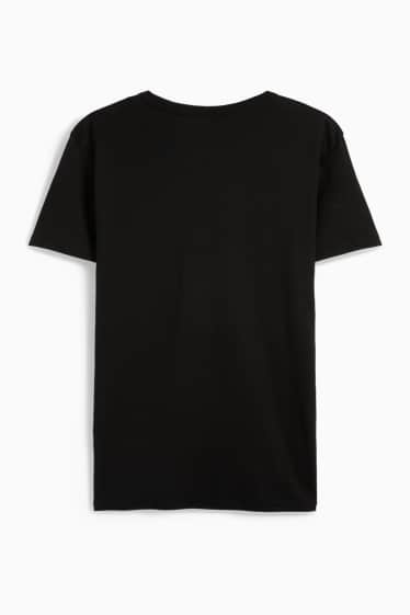 Bărbați - Tricou - slim fit - reiat fin - negru