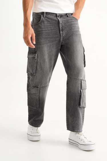 Bărbați - Cargo jeans - denim-gri închis