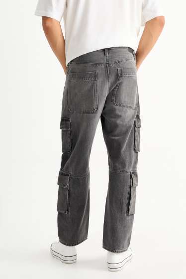 Bărbați - Cargo jeans - denim-gri închis