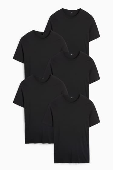 Bărbați - Multipack 5 buc. - tricou - negru