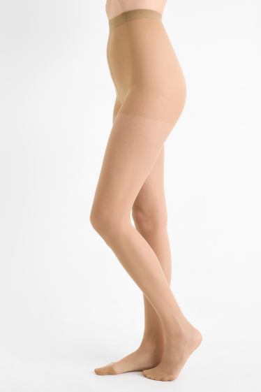 Dámské - Multipack 4 ks - silonky - 20 DEN - béžová