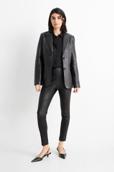 Femei - Pantaloni colanți - talie înaltă - skinny fit - negru