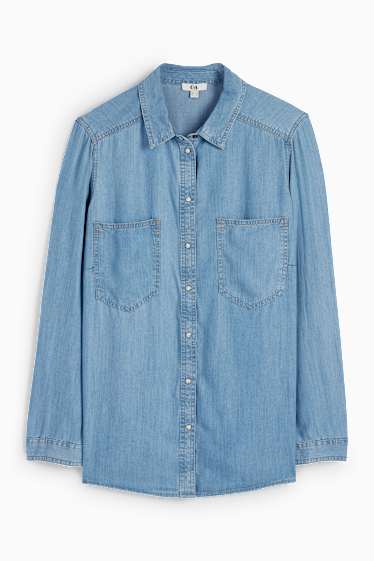 Femei - Bluză din denim - denim-albastru deschis