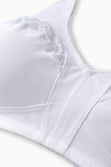 Femei - Sutien minimizer fără armătură - alb