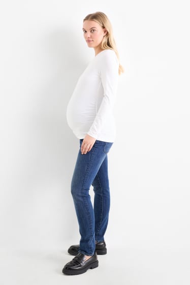 Femei - Jeans gravide - slim jeans - denim-albastru
