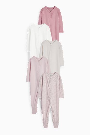 Nadó nena - Paquet de 5 - pijama per a nadó - rosa fosc