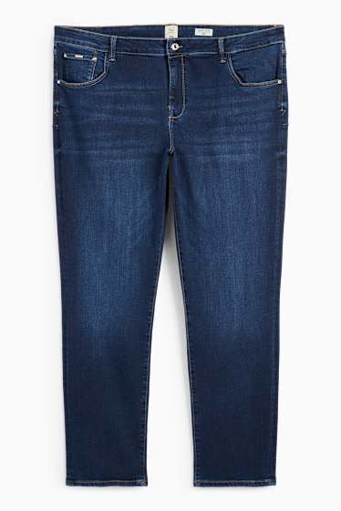 Femei - Slim jeans - talie medie - jeans modelatori - LYCRA® - denim-albastru închis