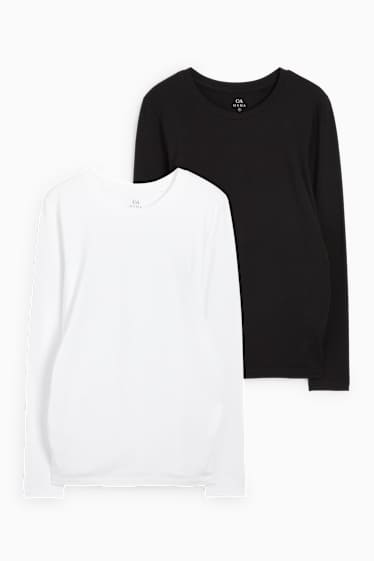 Femei - Multipack 2 buc. - tricou cu mânecă lungă pentru gravide - negru