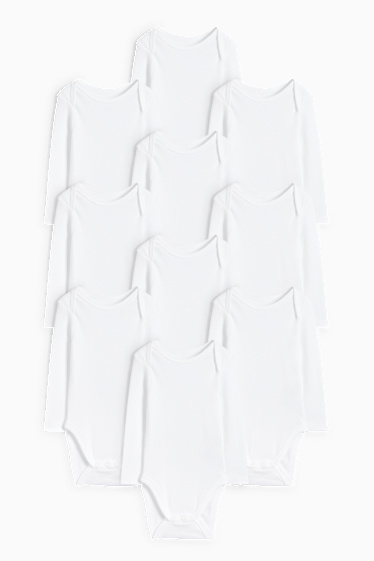 Unisex - Multipack 10 buc. - body bebeluși - alb-crem