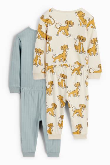Bebeluși - băieți - Multipack 2 buc. - Regele Leu - pijama bebeluși - 4 piese - gri
