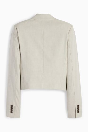 Femei - Blazer crop - cambrat - structurat - bej
