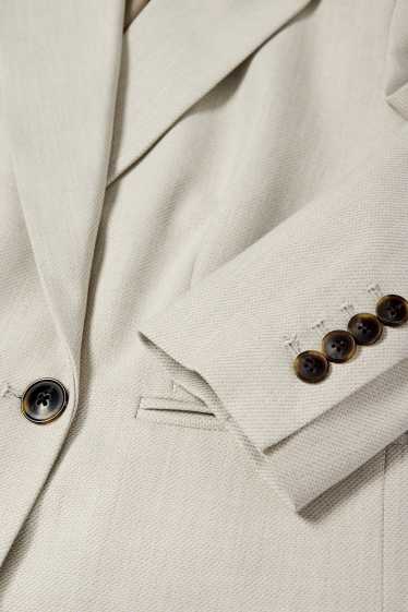 Femei - Blazer crop - cambrat - structurat - bej