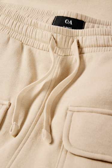 Bărbați - Pantaloni de trening cargo - bej