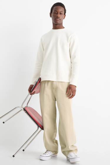 Bărbați - Pantaloni - baggy fit - taupe