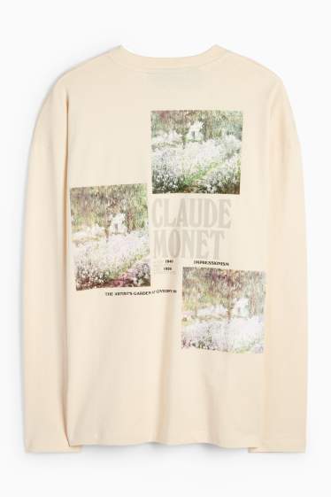 Bărbați - Tricou cu mânecă lungă - Claude Monet - bej deschis