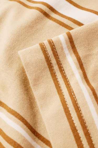 Hommes - T-shirt - relaxed fit - à rayures - beige