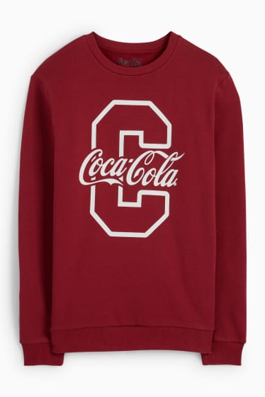 Bărbați - Bluză de molton - Coca-Cola - bordo