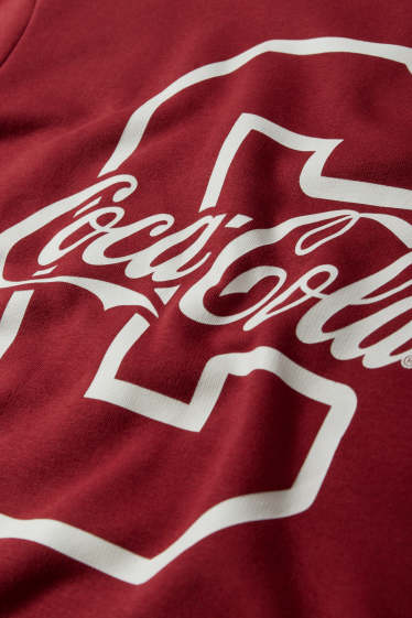 Bărbați - Bluză de molton - Coca-Cola - bordo