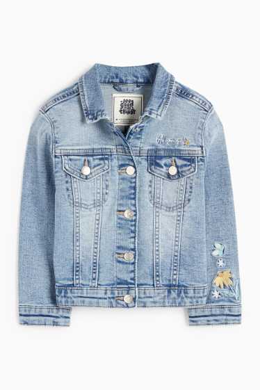 Copii - Fete - Floare - jachetă din denim - denim-albastru deschis