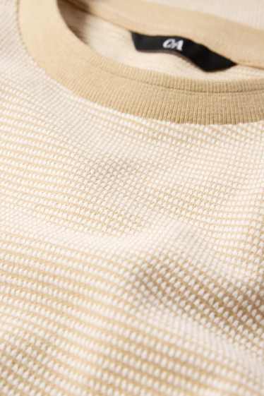 Bărbați - Tricou - regular fit - structurat - bej