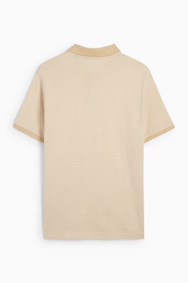 Bărbați - Tricou polo - regular fit - structurat - portocaliu deschis