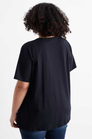 Femei - Multipack 2 buc. - tricou cu decolteu în V - LYCRA® - albastru închis