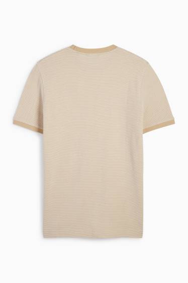 Bărbați - Tricou - structurat - bej