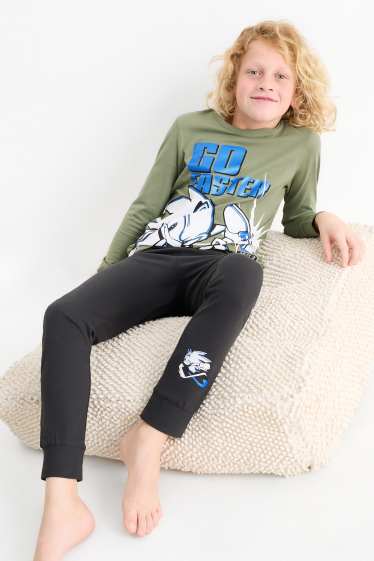 Copii - Băieți - Sonic - pijama - 2 piese - verde