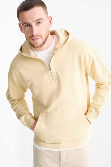 Heren - Hoodie - lichtgeel