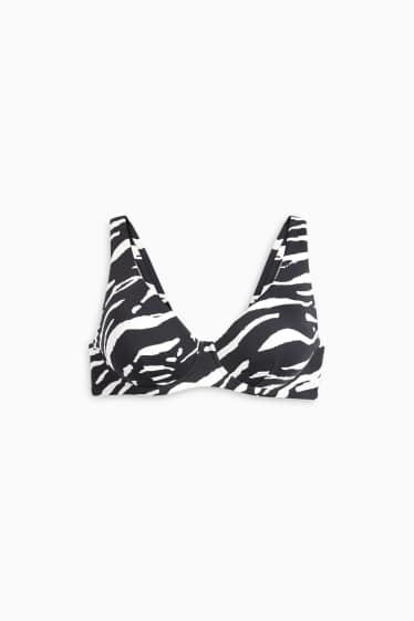 Femei - Top bikini cu armătură - vătuit - LYCRA® XTRA LIFE™ - negru / alb